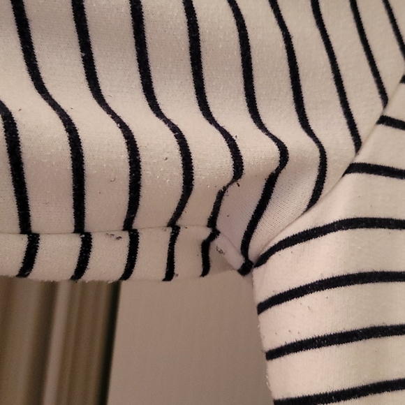 EUC Merona striped zippered sweatshirt with hoodie. - Picture 3 of 9